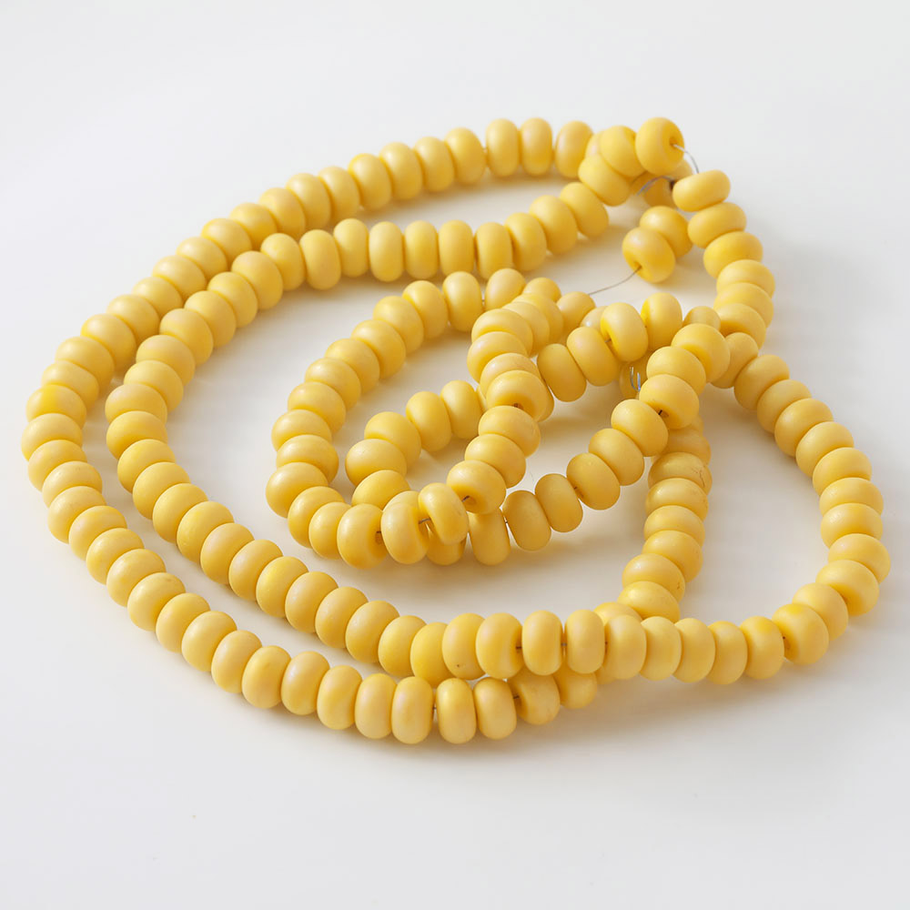 82 stk matterede flade perler skinnende glasperler til smykkefremstilling armbånd DIY perle halskæde 8mm