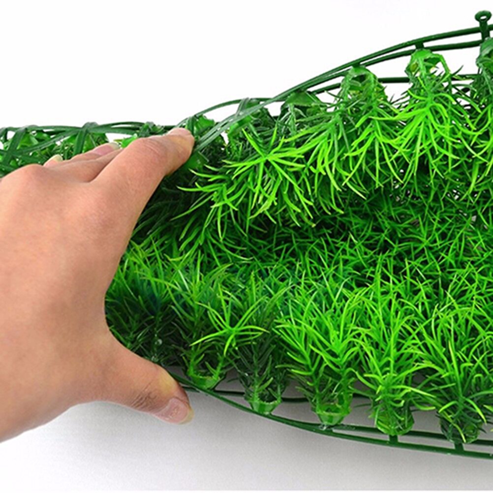 Césped verde de plástico césped planta acuario acuático acuario decoración de paisaje adornos de acuario respetuoso con el medio ambiente Artificial