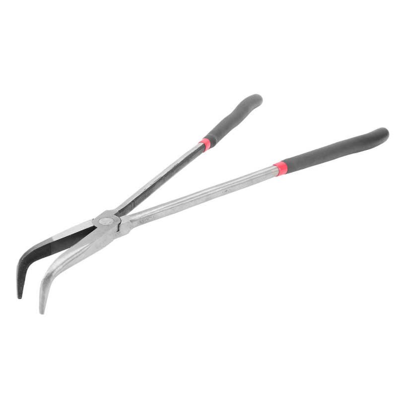 400Mm/16in Extra Lange Handvat Neus Tang 90 Graden Schuine Kaken Gebogen Neus Reparatie Tools