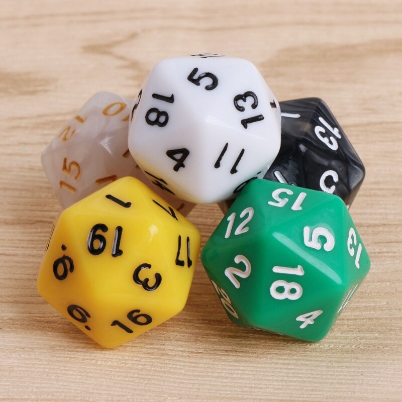 20 Pcs Multicolor Acryl Cube Dice Kralen Multiaspect Draagbare Tafel Games Speelgoed