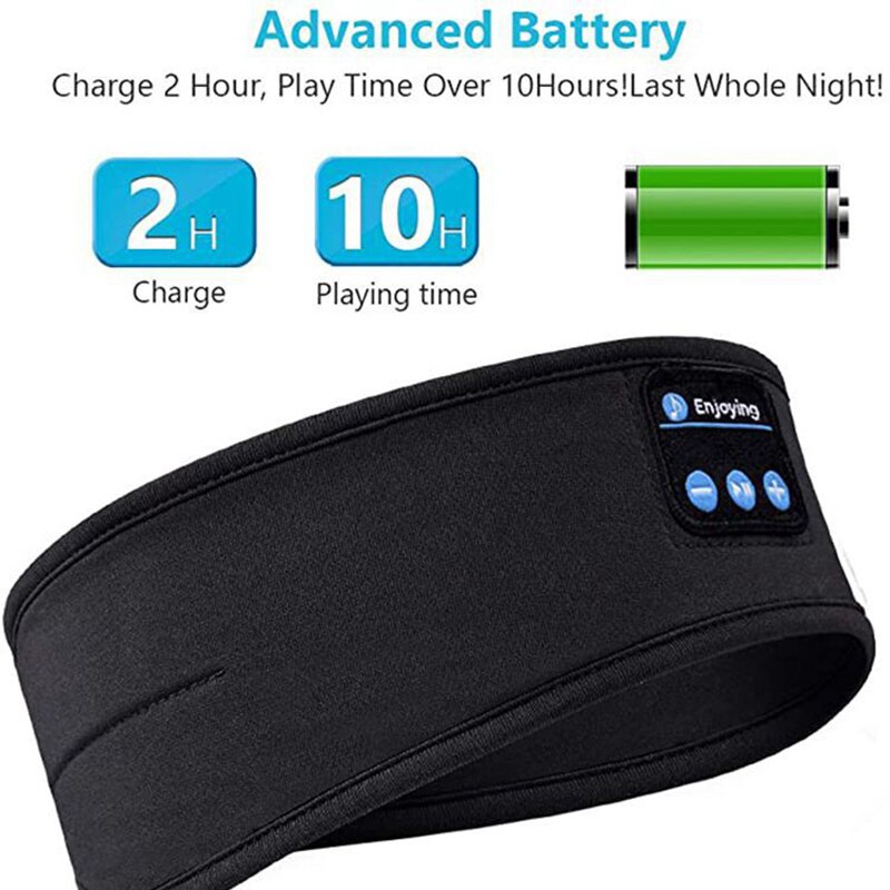 Wireless Bluetooth Earphone, Sleeping Band Headphone Music Headphones Soft Elastic Comfortable Music Headset Can Hands-free Mp3