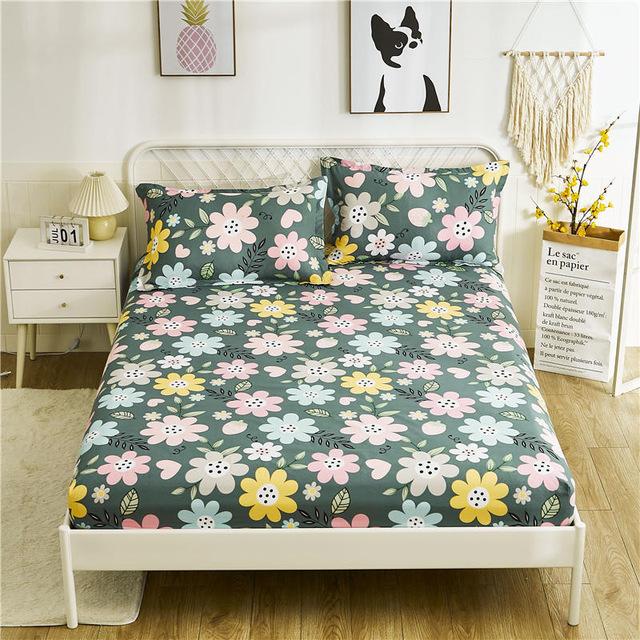 avocado bed sheets 1pc Bedsheet Green Avocado Printed Fitted Sheet Mattress Cover With Elastic Band Bed Sheets (No Pillowcase): huantuanjc / 180cmx200cm