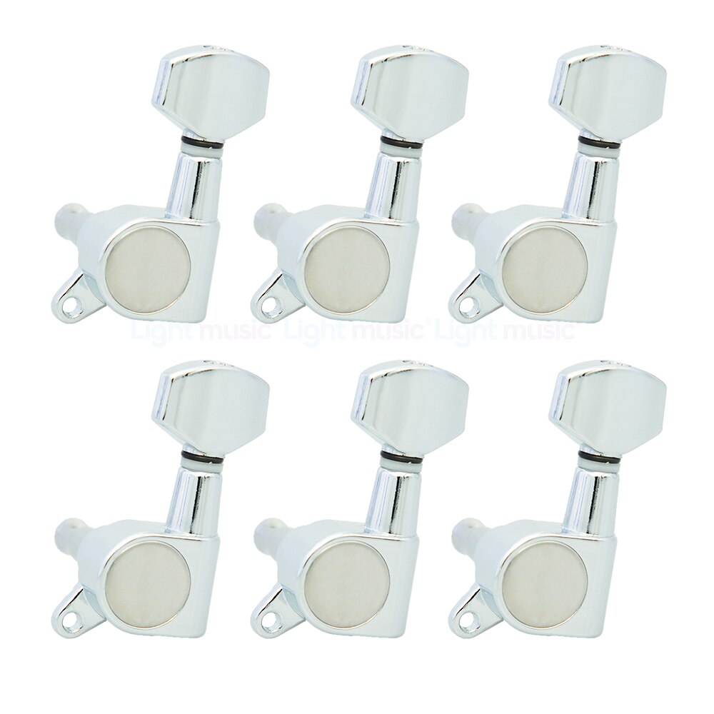Guitar Tuning Pegs Tuners Machine Heads for Acoustic Electric Guitar Chrome Black Gold 3R3L 6R 6L Guitar Machine: Chrome 6L