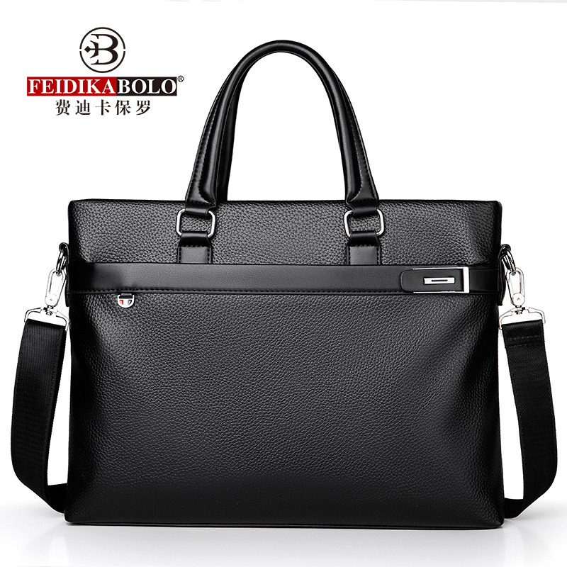 Men&#39;s Leather Bag for 14 Inch Laptop Bag Briefcases Leather Office Men&#39;s Business Bags for Document Holder Work Bag