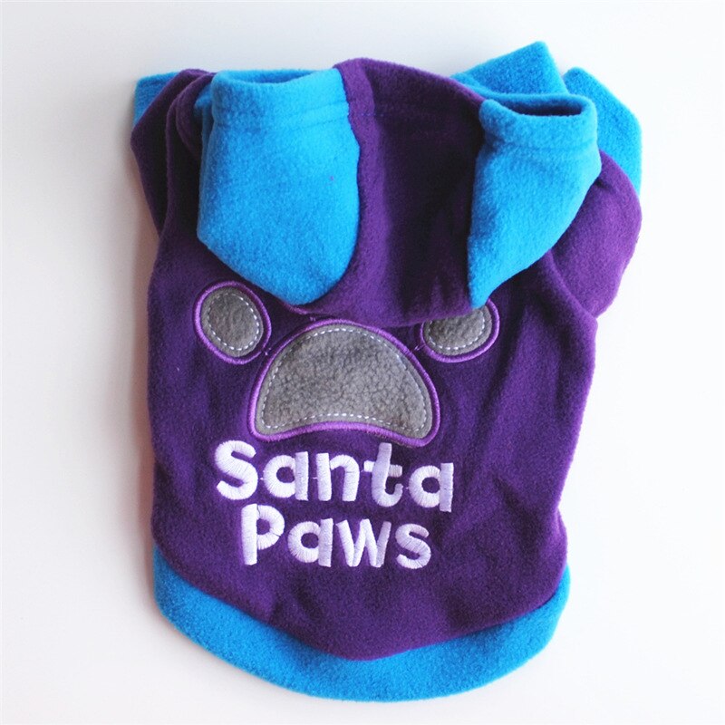 Sweats à capuche solides pour chiens, vêtements pour animaux de compagnie pour petits chiens, manteaux pour chiots, vestes, sweat-shirt pour chihuahua, costume pour chien et chat, tenues en coton pour animaux de compagnie: Violet / M