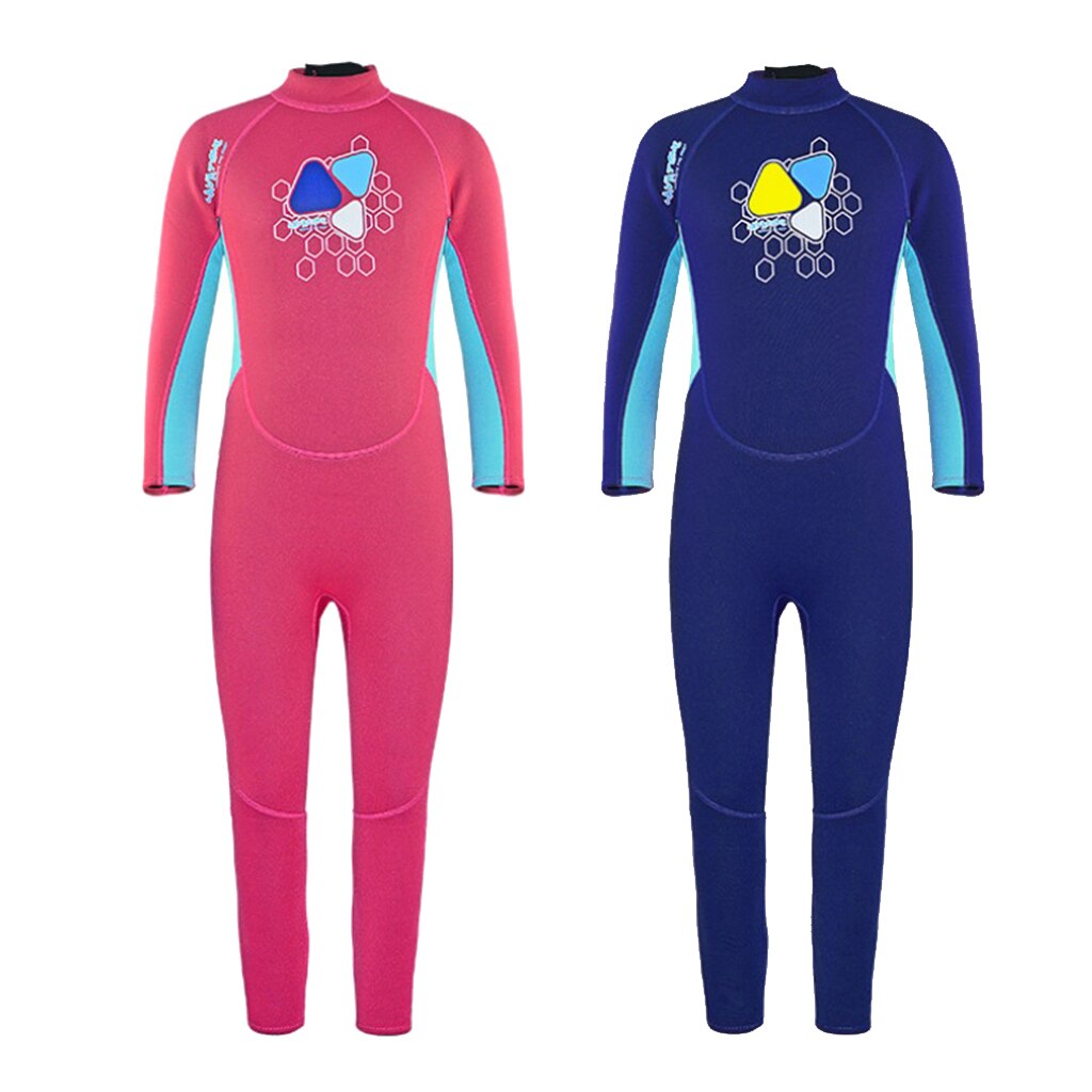 Kids Wetsuit - One Piece Long Sleeve - Neoprene - Striped Pattern
