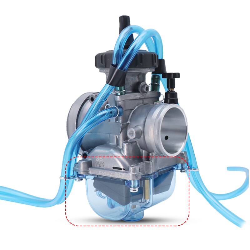 Alconstar-carburador PWK para motocicleta, cuenco flotador transparente de fondo transparente apto para carburador KEIHI PWK KSR EVO OKO KOSO de 21-34mm