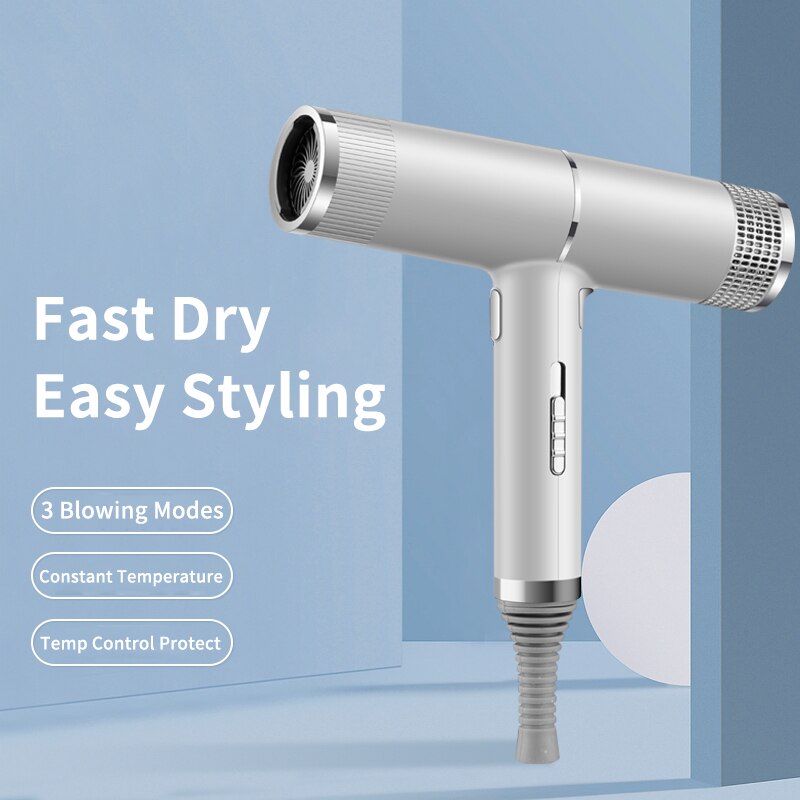 Negative Ion Hair Dryer Powerful Anion Cold Wind Fast Dry Constant Temp Snowflake Button Blower anti-static Hair Tools