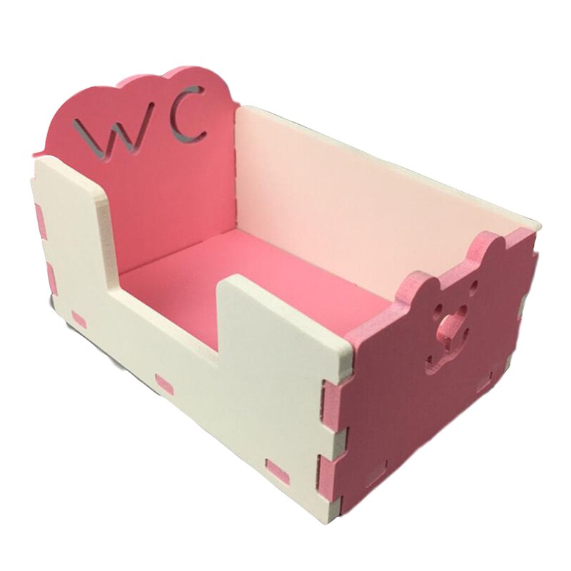 Anti-flip rengöring toalett små husdjur toalett hamster hus tillbehör hamster toalett hamster urinal potty hamster leveranser: Rosa