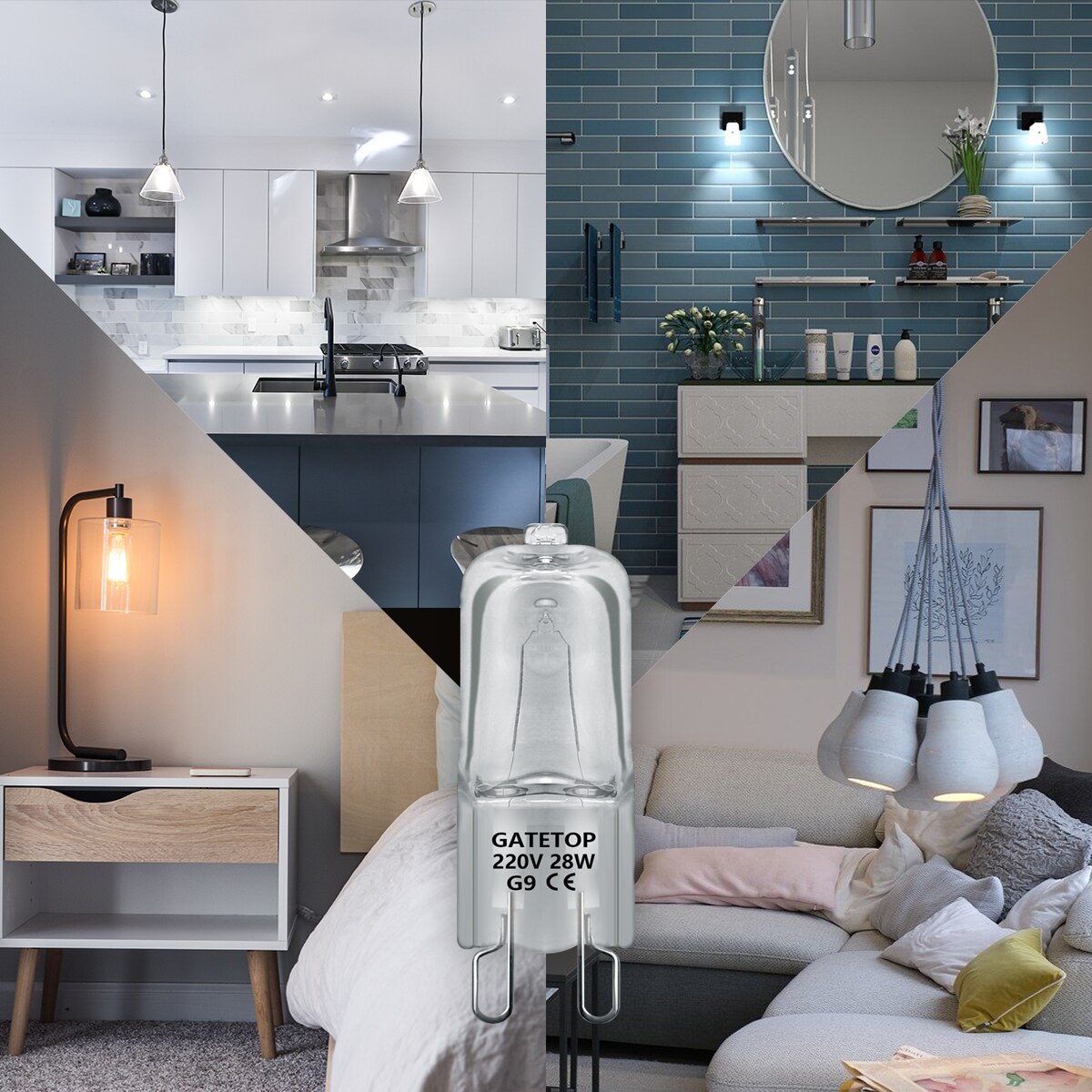 Maat Halogeen Lamp G9 28W 220V Kristallen Kroonluchter Thuis Decoratie