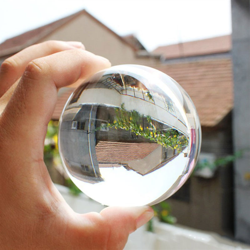 4cm Clear Crystal Ball Photography Prop Meditation Ball Glass Sphere Display Transparent Home Decoration Crafts Balls