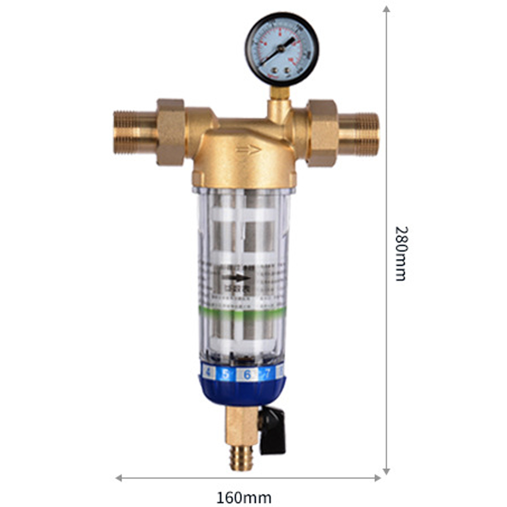3/4 förfilterrenare helhus spin-down sedimentvattenfilter centralt förfiltersystem backspolning rostfritt stålnät