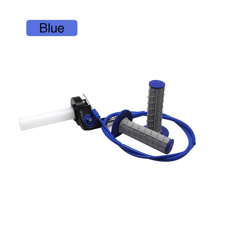 ZS Rennen Ein Satz Motorrad Drossel Griff Schnell Twist Gas Drossel Begleichen Mit Gaszug passen Auf 7/8 "22mm Griff Bar Moto: Blau