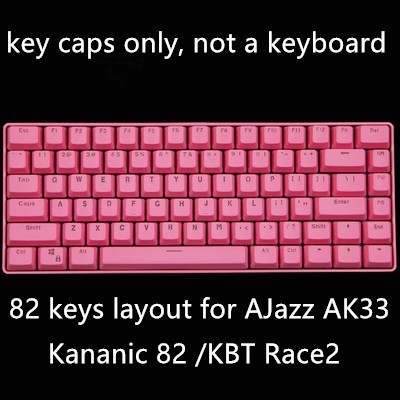 82 toetsen/pack PBT Backlit Mechanische Toetsenbord sleutel caps voor AJazz Ak33 Kananic 82/KBT Race2 82 layout key cap roze