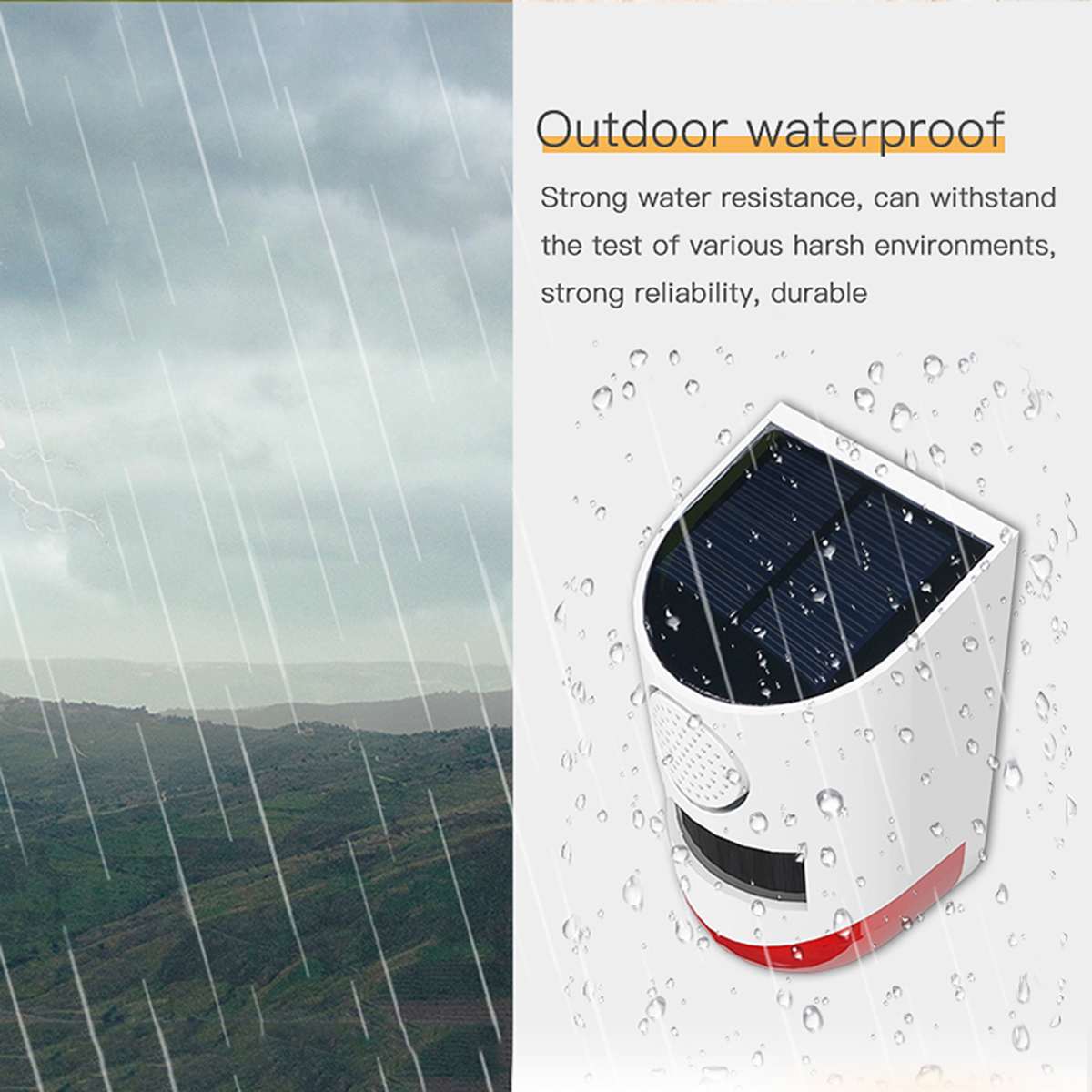 Wireless Solar Alarm Lamp Motion Sensor Security Alarm Motion Sensor Detector For Home Yard Outdoor Security Alarm Siren System