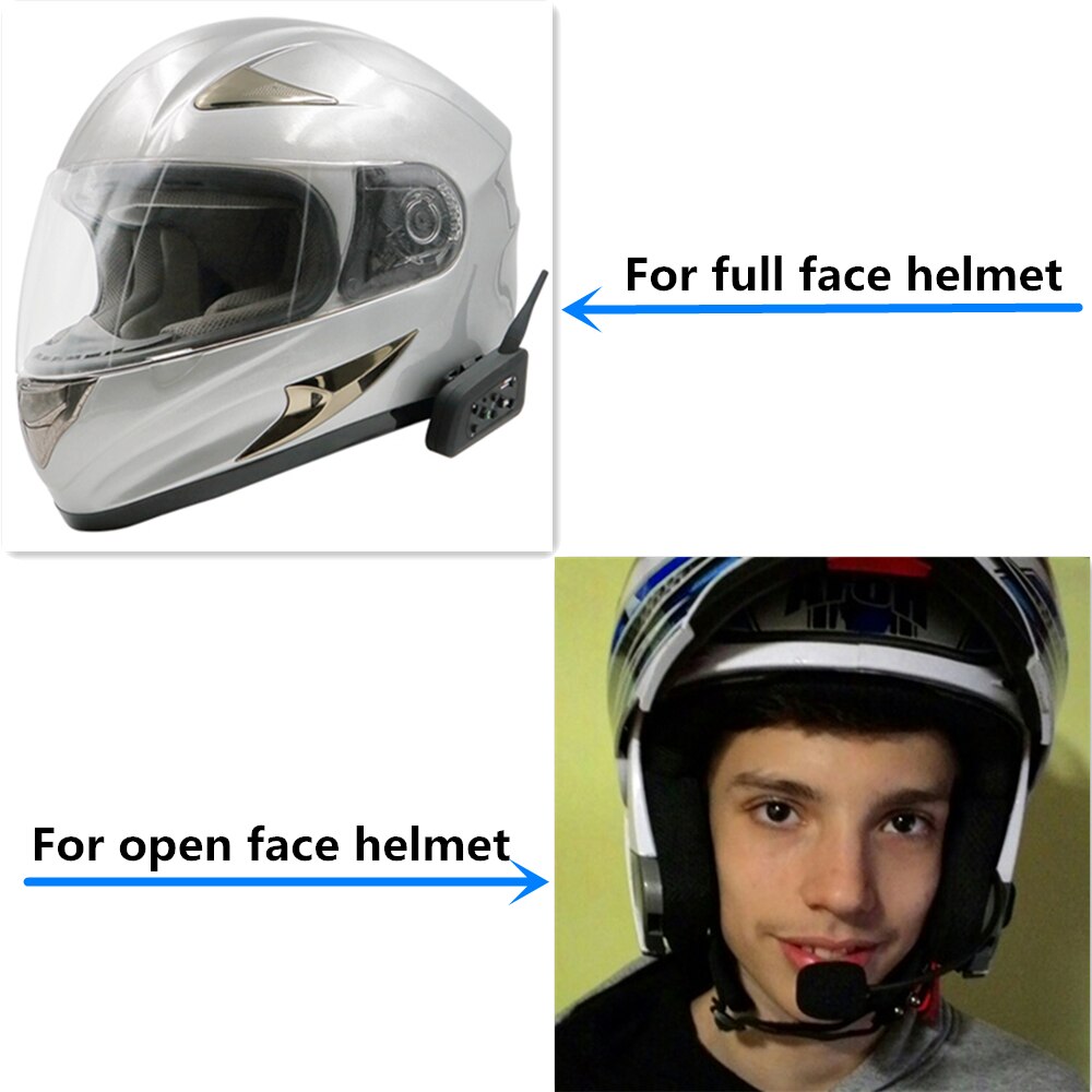 Motorhelm Intercom Communicator Helm Headset Interphone voor 6 Riders Motorcycle Intercom Motorfiets Bluetooth Moto