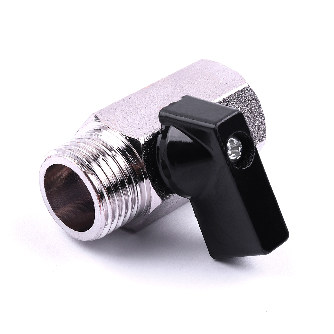 Mini válvula de esfera reta de cobre, válvula esfregada para artesanato resistente a altas temperaturas de cobre com válvula de jateado para óleo de ar e água