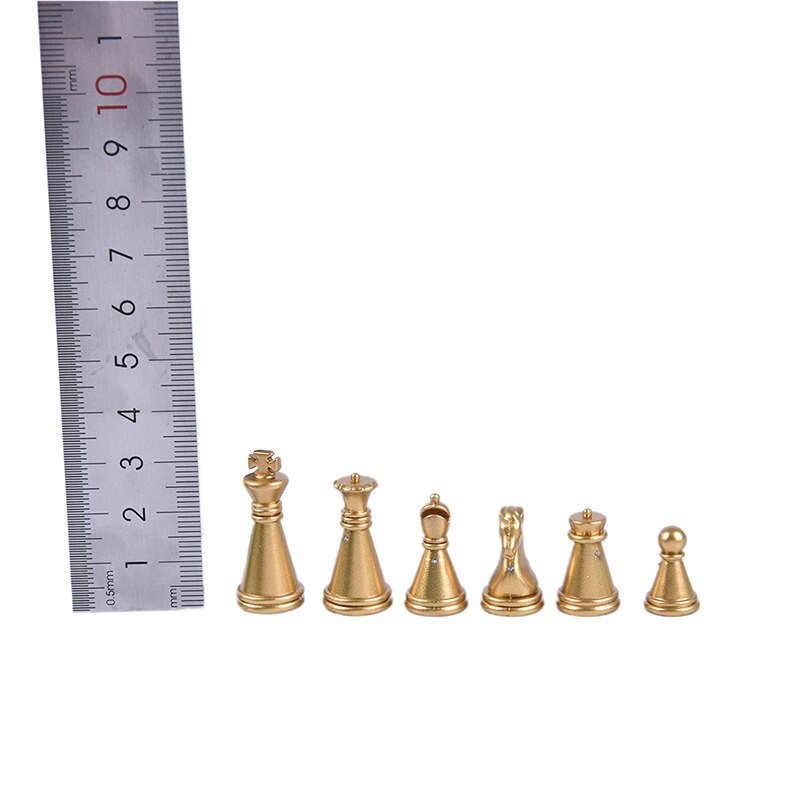 Magnetic Chess Set For Kids Adults Chess Board Game (Gold&Silver Chess Pieces)
