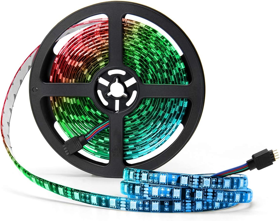 Led USB Strip Light 5M Color Changing 5050 RGB LED Flexible Lights with 24 Keys for Children Gaming Room Home Party TV Backlight