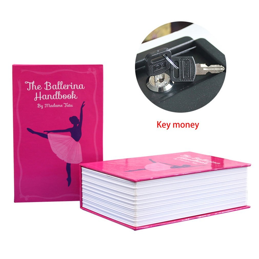 Safe Deposit Box Mini Home Storage Box Safe Cabinet Craft Book Password Key Box Insurance Box