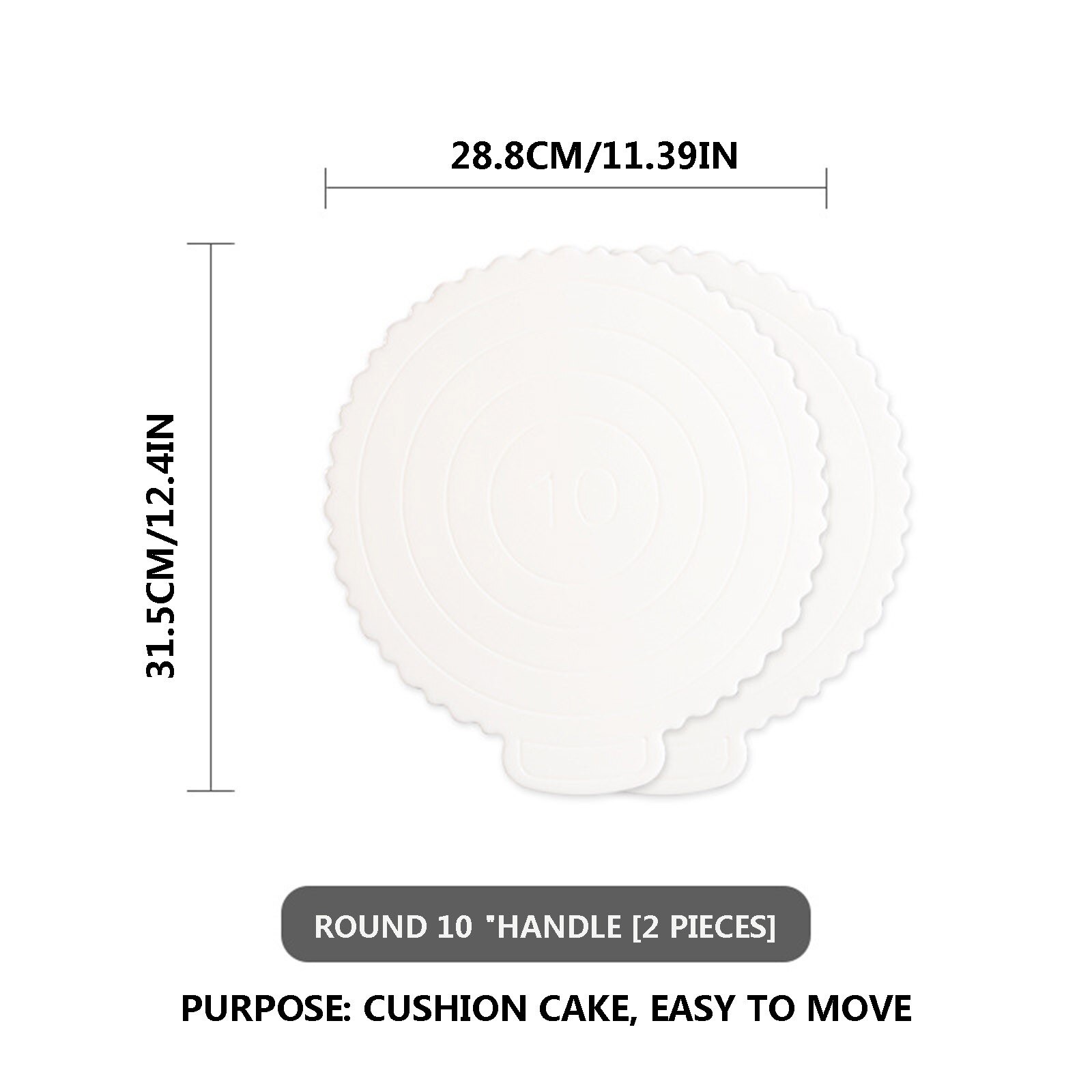 Reusable Mousse Cake Board Plastic Round Square Cake Base Cupcake Dessert Tray Display Stand For Home Wedding Birthday Party
