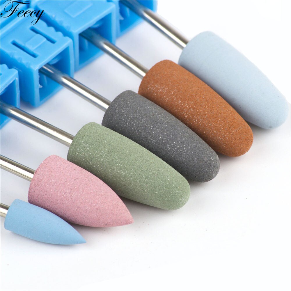 Boule caoutchouc ongles forets pierre céramique fraisage corindon coupeurs brosse électrique Machine rotative vernis manucure outils fefairy 4T