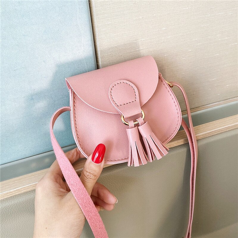 Vrouwen Handtassen Effen Kleur Zachte Ondergrond Eenvoudige Kwastje Magnetische Gesp Enkele Schouder Messenger Kleine Tas Vrouwelijke Tas: pink