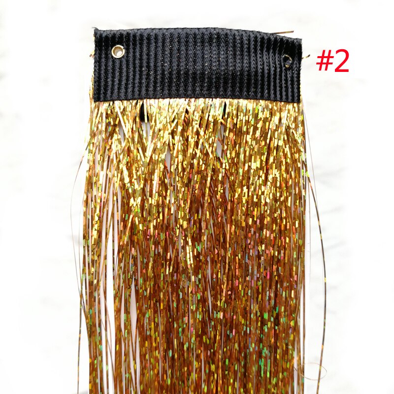 Haarversiering, glitterhaarvlechten, haarextensies met clip, highlights, nep haarstrengen, clip-in bling haaraccessoires: 2