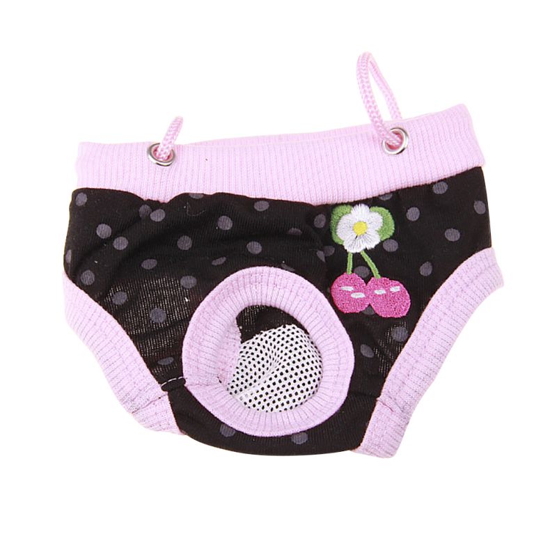 Pet Puppy Hond Wasbare Luier Ondergoed Katoen Shorts Sanitair Honden Hygiëne Fysiologische Broek Slipje Hond Slips Broek: Black / M