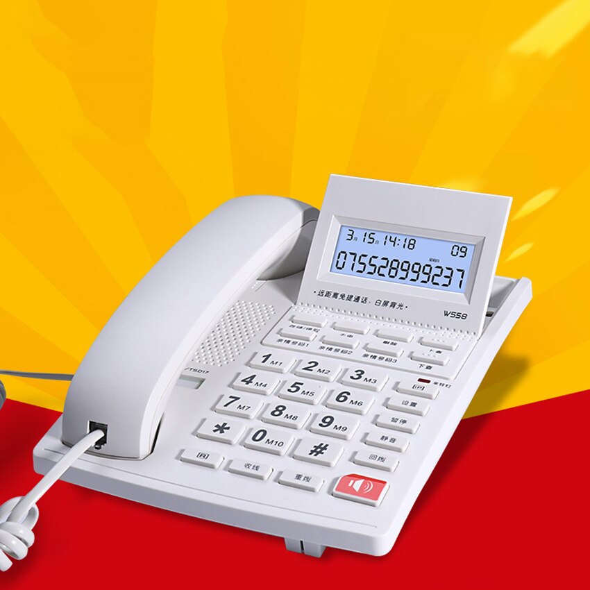 Corded Phone with Caller ID, Speakerphone, Tilt Display &amp; Buttons, Auto &amp; Manual IP, Wired Landline Phone for Home, Office