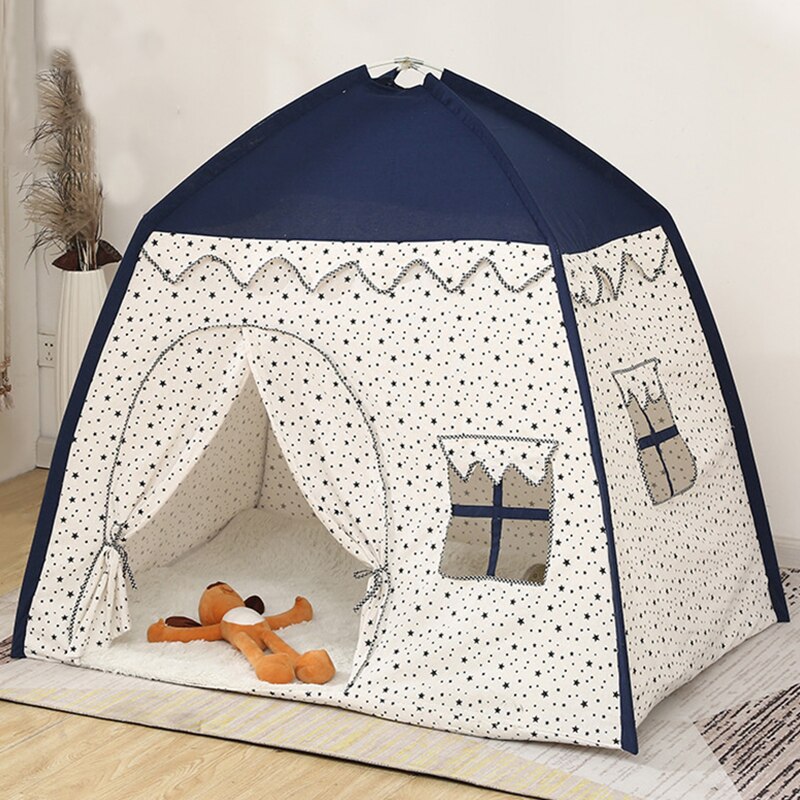 Tienda de juegos plegable para niños y niñas, casa de juegos para niños, Castillo de princesa: Black-star