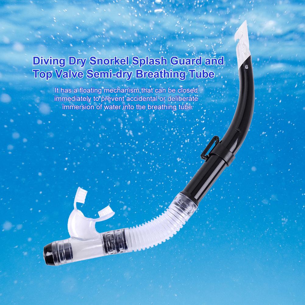 PVC Snorkel Dry Breathing Tube Underwater Water Sports Swimming Diving Snorkeling Adults Swim Pool Air Tube
