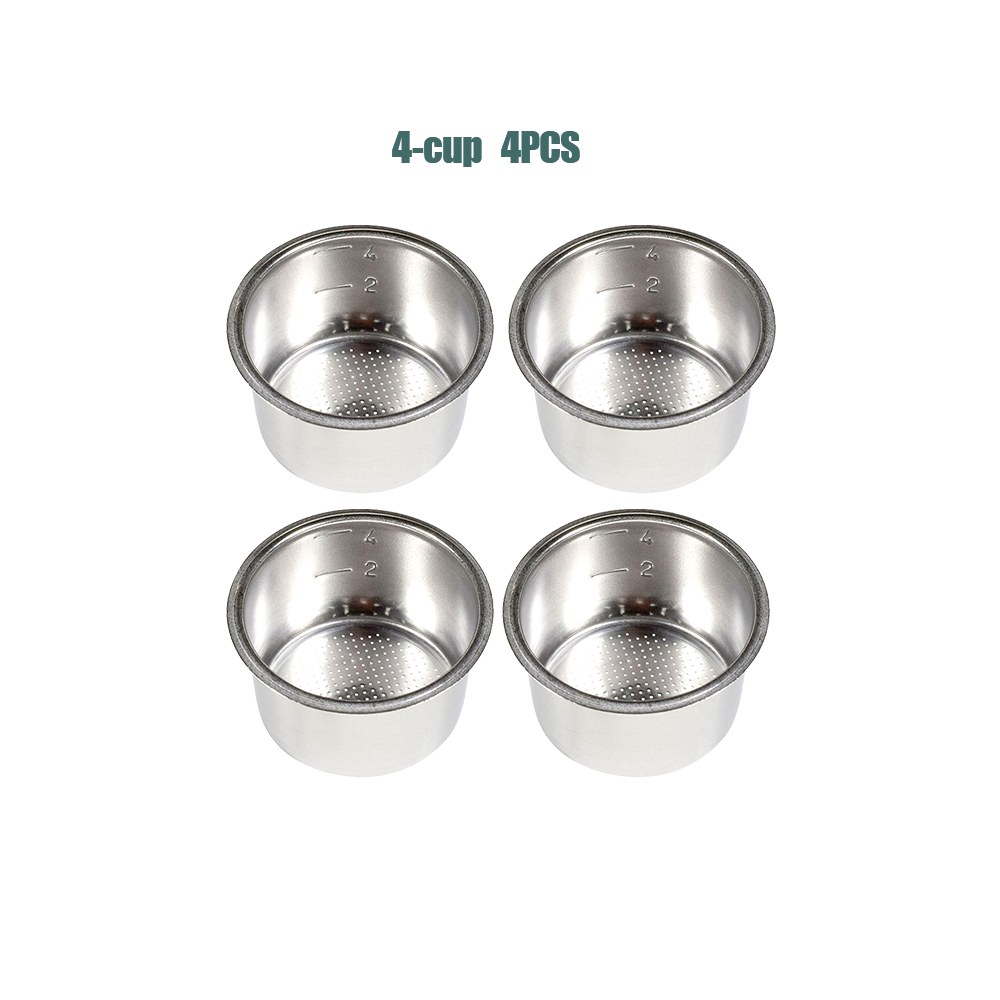 Filtro de reemplazo para máquina Espresso Delonghi EC680/EC685, 51mm, 2/4 tazas: 4cup 4PCS