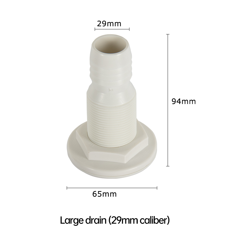 Marine Drainage Outlet Yacht Bilge Drainage Outlet Marine Sewage Outlet Hull Right Angle Black/White Outlet