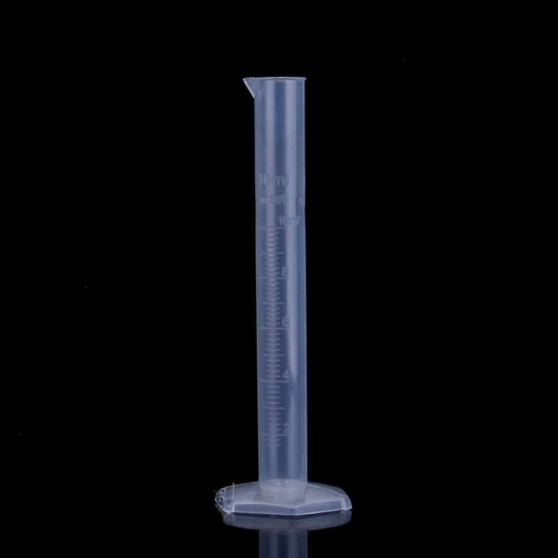 Herramienta de frasco de tubo de ensayo líquido graduado de laboratorio de cilindro de medición de plástico de 500ml
