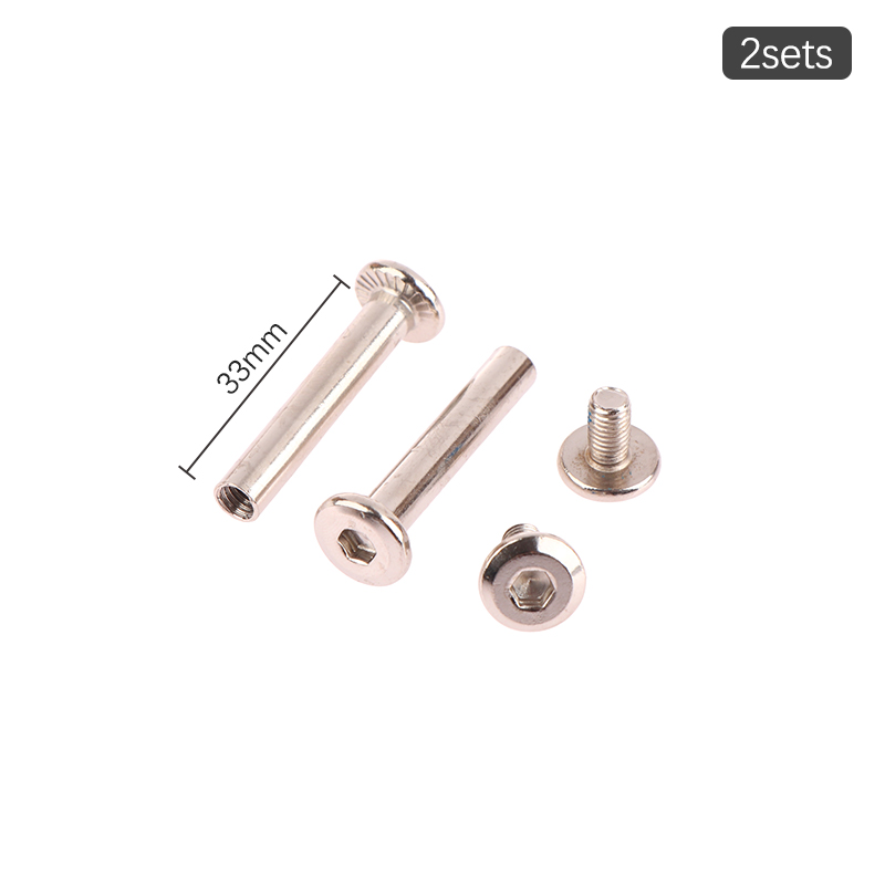 2sets Luggage Accessories Stainless Steel Luggage Screws Luggage Wheels Bolts: Gold