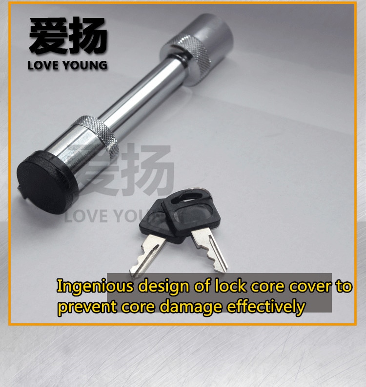 Trailer Hitch Receiver Lock for fixed towing square tube/Tow Bar Pin Lock for Trailer Bar Plug