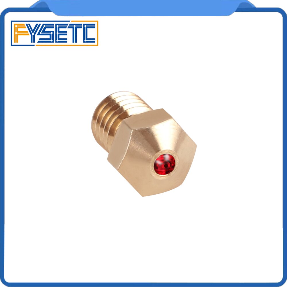 High Temperature E3D Ruby Nozzle V6 1.75mm Nozzles 0.4mm Compatible PETG ABS PET PEEK NYLON Ruby Nozzle For PRUSA I3 MK3/LulzBot