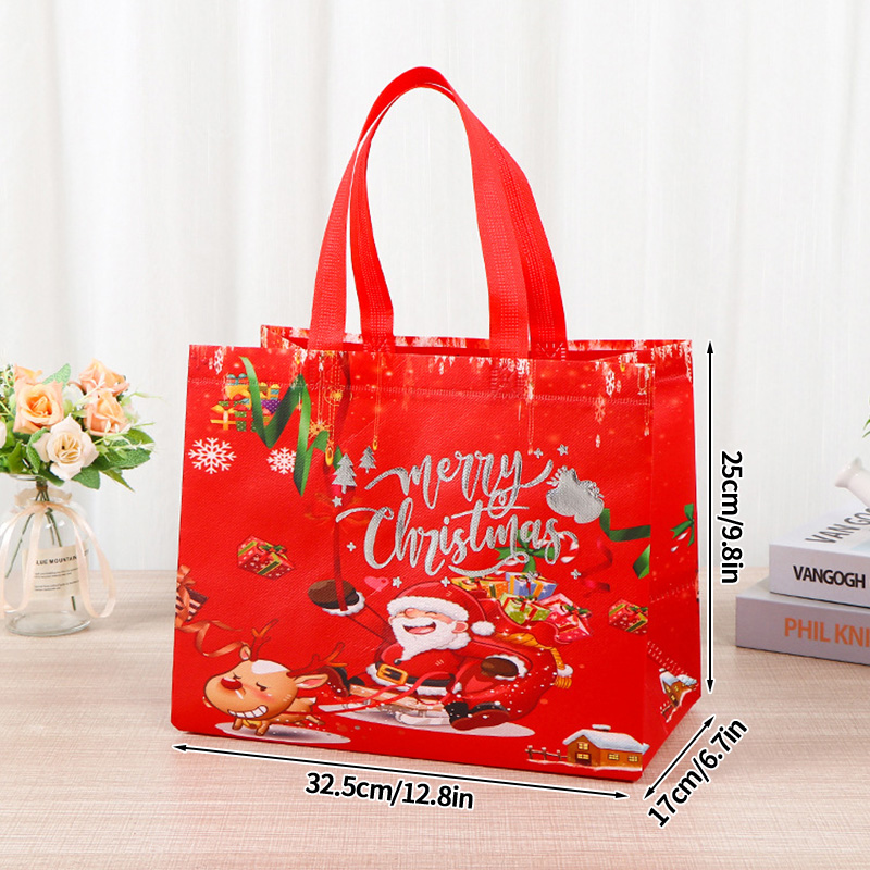 Sacs joyeux noël pour emballage , sacs pliables de noël, fourre-tout de noël, flocon de neige, rangement de du père noël: Bleu profond