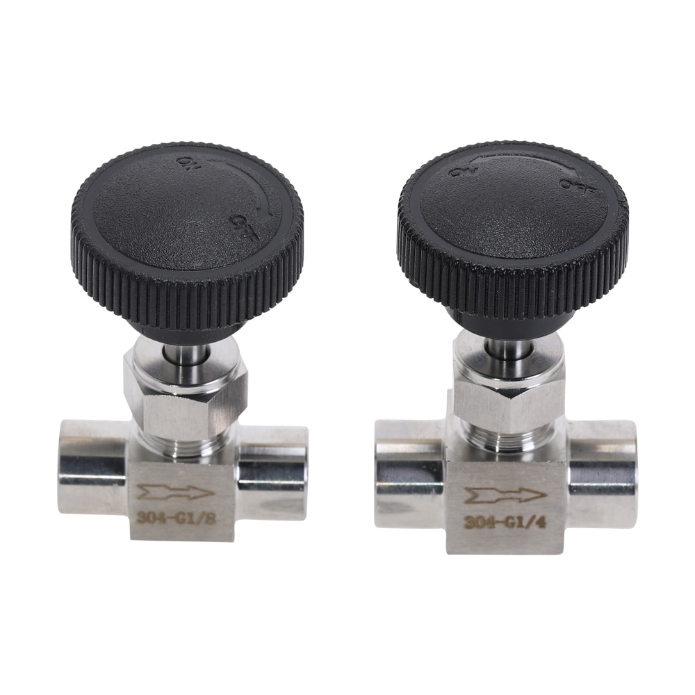 in Acciaio Inox 304 Valvola A Spillo 1/8 "1/4" 3/8 "1/2" BSP Pari Femminile Filo di Controllo del Flusso di Chiusura valvola per Acqua gas olio