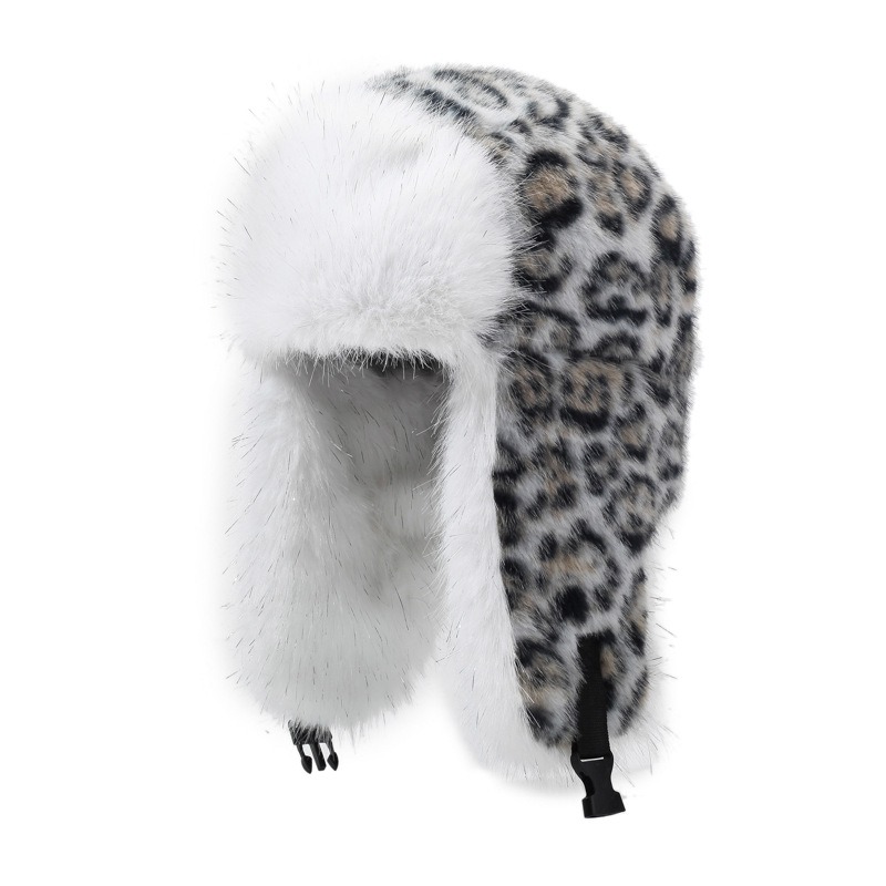 Trapper Hat Warme namaakbont muts met oorkleppen Winddicht Waterdicht Sneeuwskimutsen voor heren Dames Koud weer: WIT