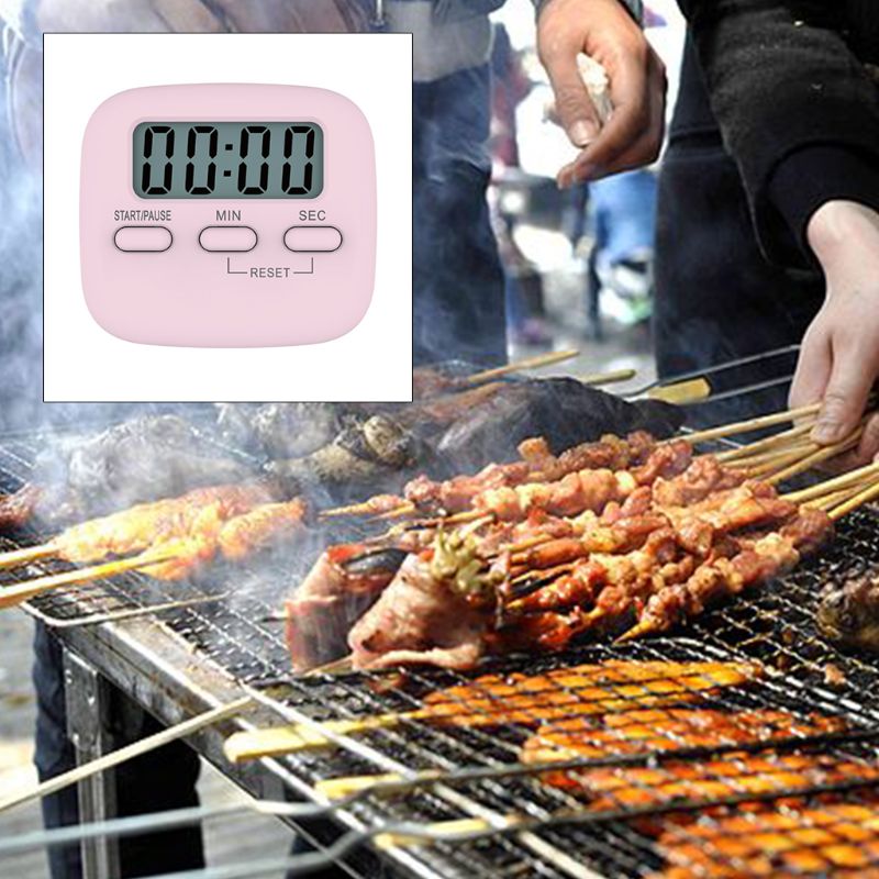 Digital Kitchen Timer Magnetic Countdown Loud Alarm Interval Plastic Funny Multipurpose Household Item