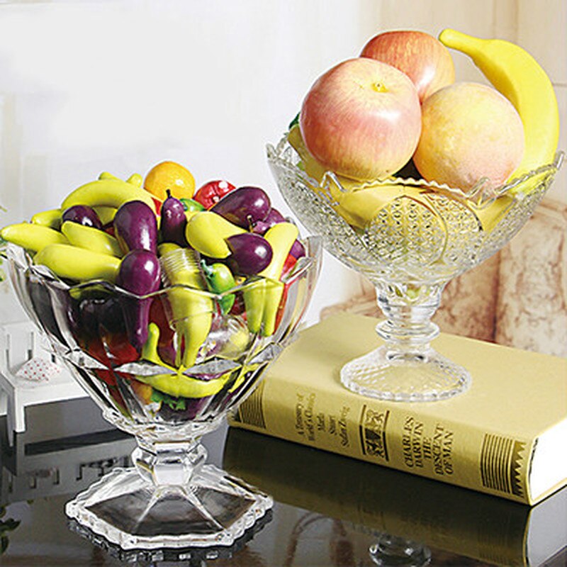 crystal glass fruit bowl high fruit bowl fruit bowl fruit bucket large living room fruit bowl WF11071017