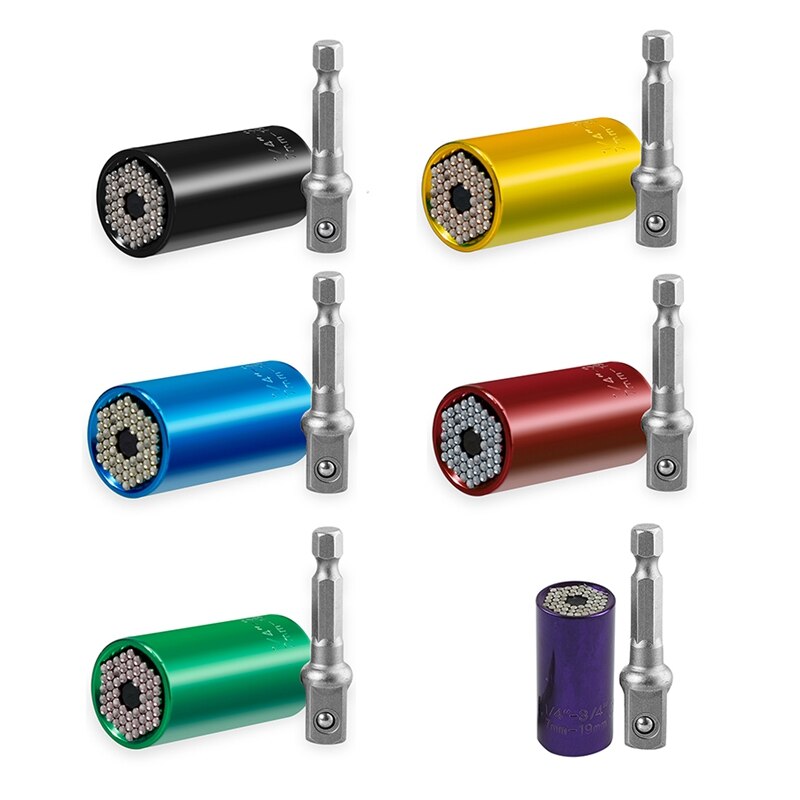 Universal Torque Wrench ic Spanner Grip Multi Function Universal Ratchet Socket 7-19Mm Power Drill Adapter Hand Tools