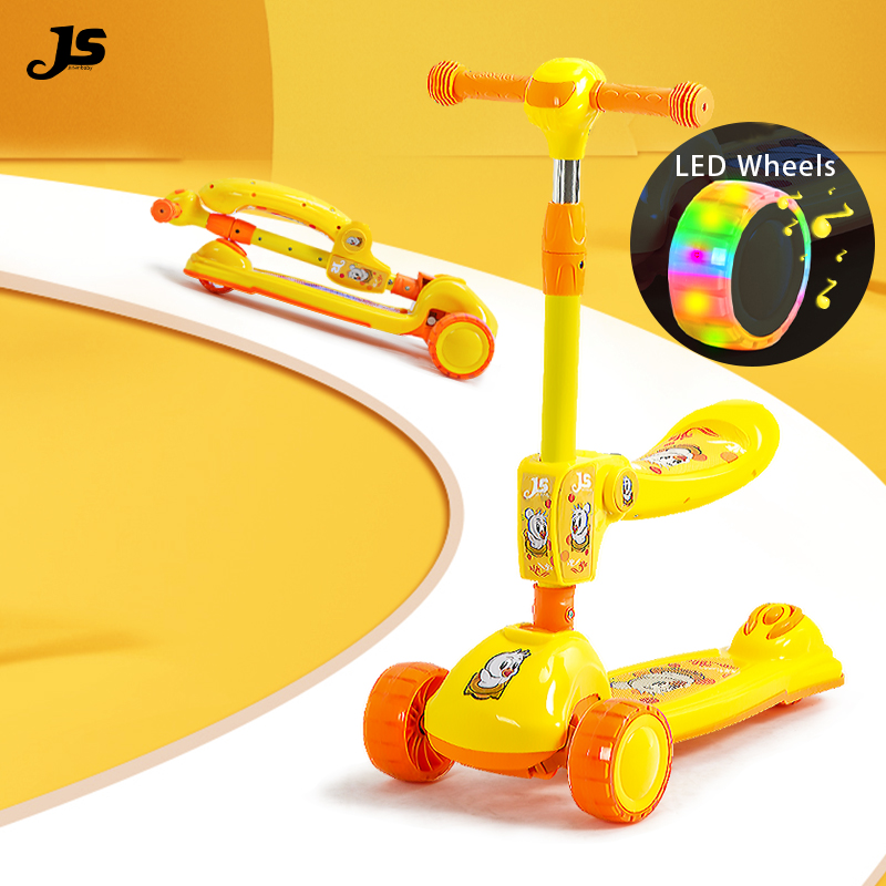 Les Scooters pour enfants avec musique et LED Tornado, Scooter pour garçons et filles, peut supporter 150kg: Default Title