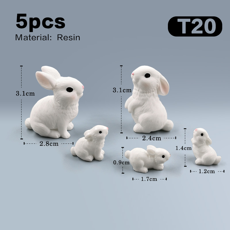 Easter Cute Rabbit Figurine Diy Landscape Home Kawaii Room Decor Miniature Fairy Garden Decoration Accessories Modern: Dark Khaki