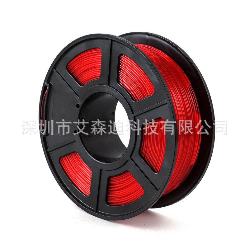 Filament 3D Printing PLA Polymer Composite Material 1.75mm1kg Has Better Temperature Resistance Impact Strength Gloss Smooth: Transparent red