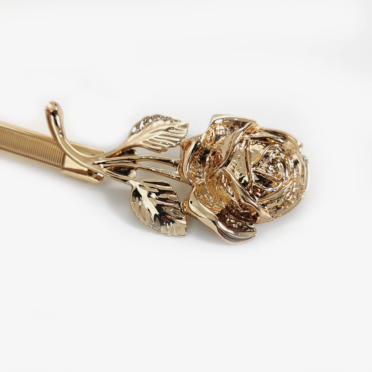 Elastic Gold Chain Belt Female Waist Flower Silver Metal Punk Belts For Women Stretch Thin Waistband