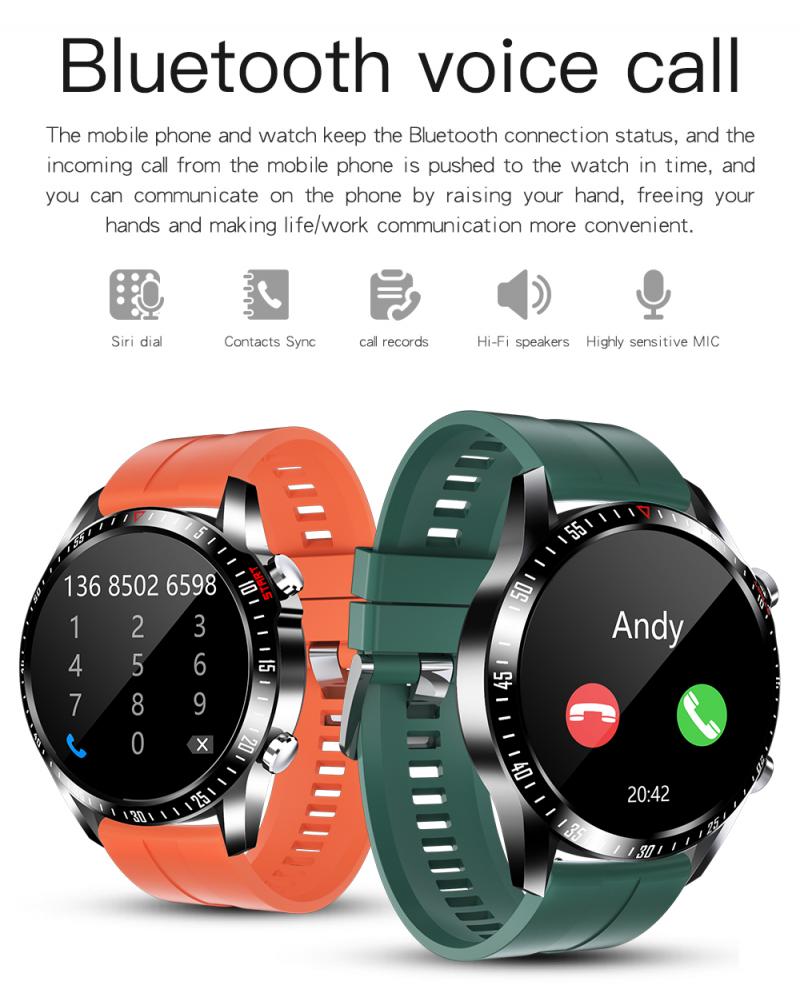 Smartwatch - Bluetooth Call - Heart Rate, Blood Pressure, Blood Oxygen Monitor - 1.3" Round Screen