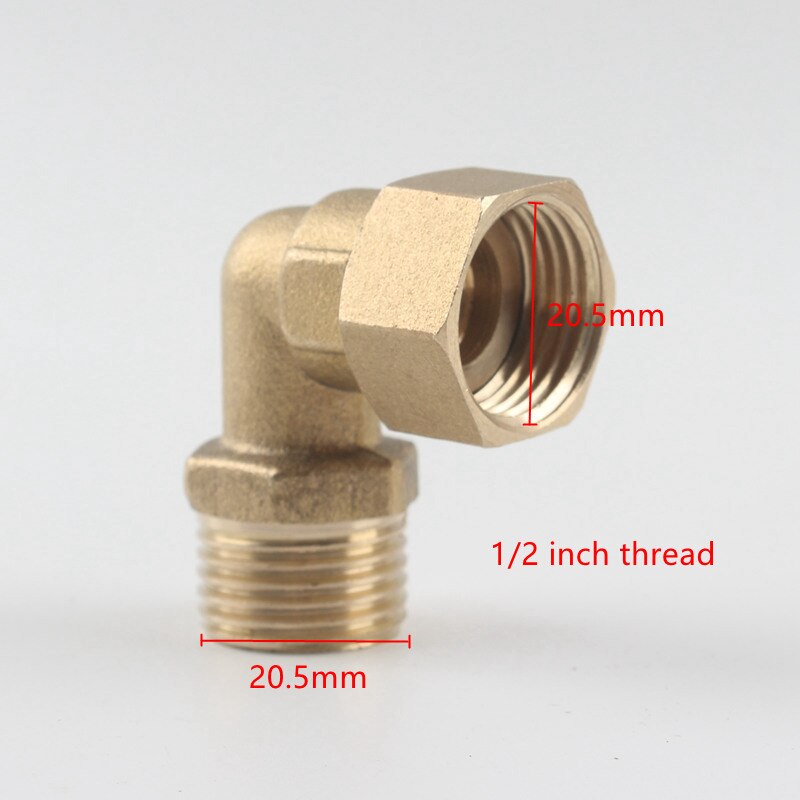 Brass G1/2'' Female x Male Thread 90 Deg Elbow Water Heater&amp;Gas Pipe Joint Pipe Fitting Connector Coupler Water Separator